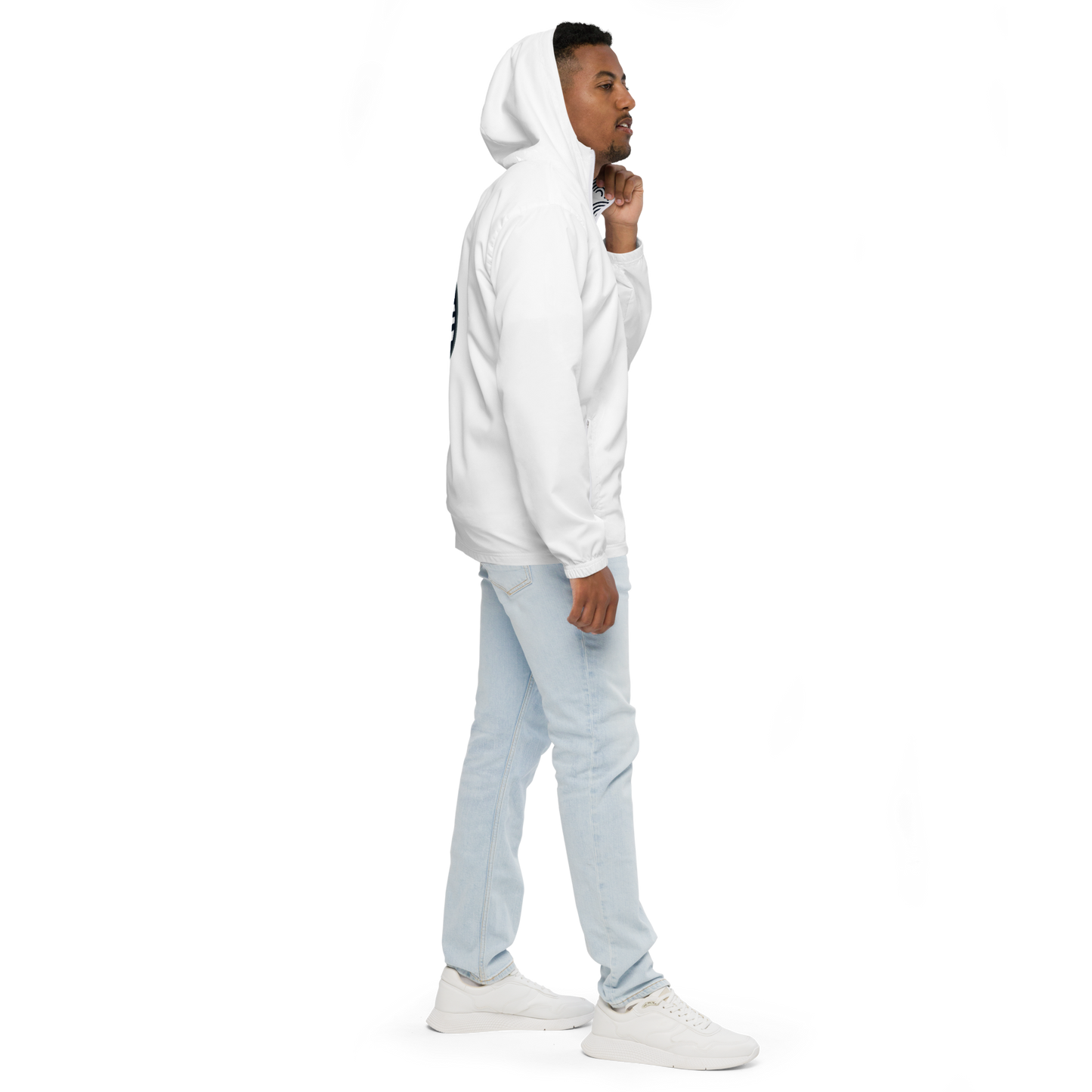 White Riptides Thin Lightweight Windbreaker