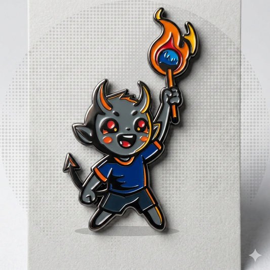 Chrome Devil Enamel Pin